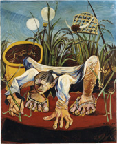 高山良策 『陸稲と老農夫』 1956年　キャンバス・油彩