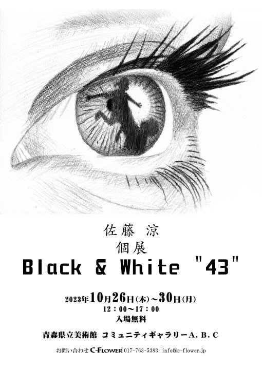 佐藤涼個展　Black＆White”43”